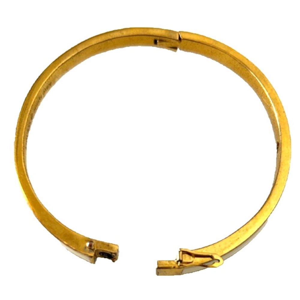 Kate Spade New York Spot Spade Enamel Hinge Bangle Bracelet Minimalist White Gld - Picture 10 of 16